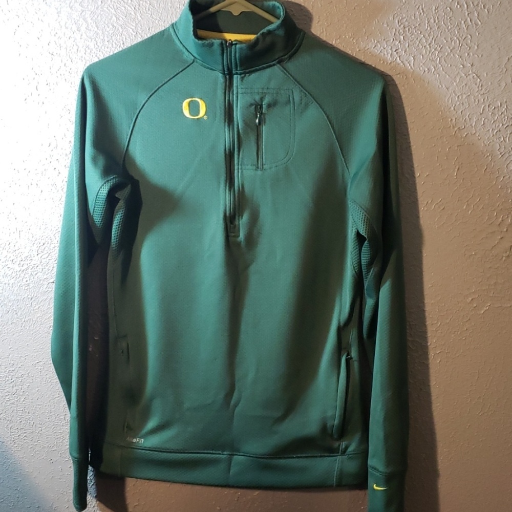 Nike 3/4 zip Oregon ducks dri fit top